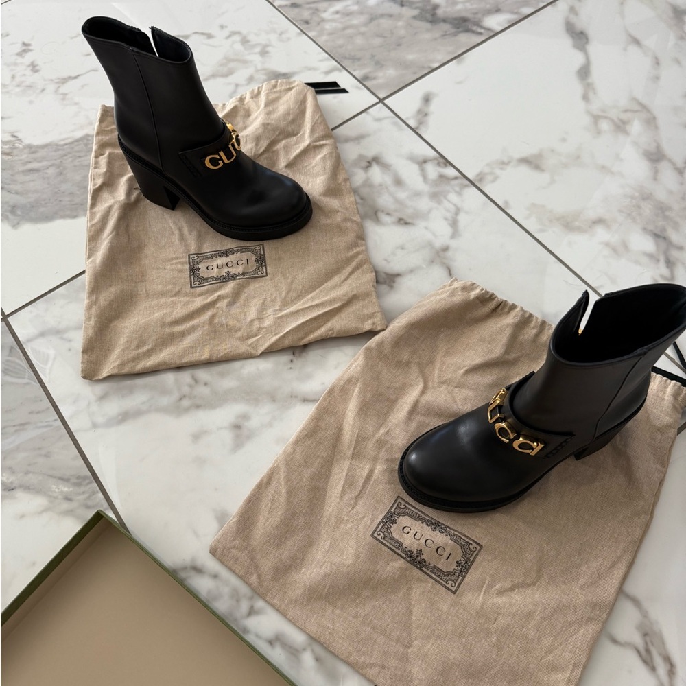 Gucci Black Leather Women's Boots - Picture 2 of 5